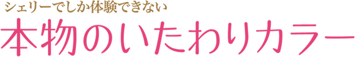 シェリーでしか体験できない本物のいたわりカラー